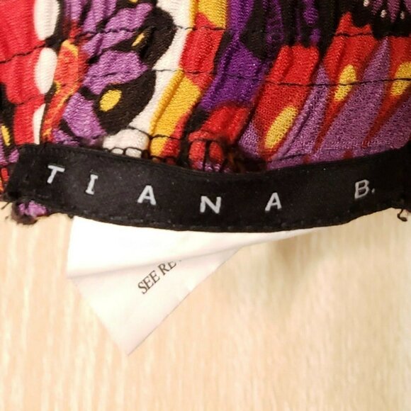 Tiana B. Womens Off The Shoulder Stretchy 3/4 Sleeve Jewel Tone Dress Small - Picture 6 of 7